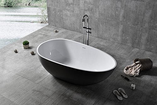 Freistehende Badewanne VELA aus Mineralguss Solid Stone ...